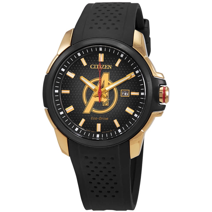 Photo: Citizen Eco-Drive Marvel Avengers Black Dial Mens Watch AW1155-03W