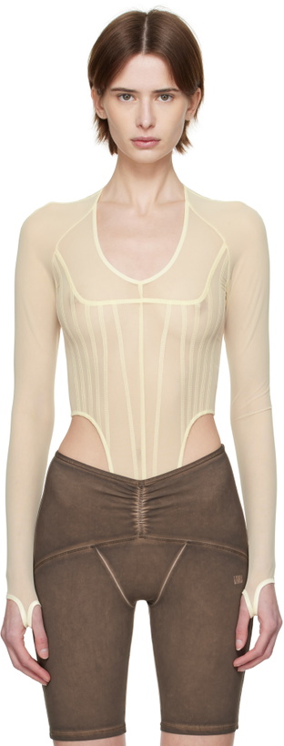 Photo: KNWLS Yellow Haze Mesh Bodysuit