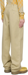 Burberry Khaki Four-Pocket Trousers