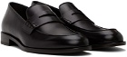 Giorgio Armani Black Leather Loafers
