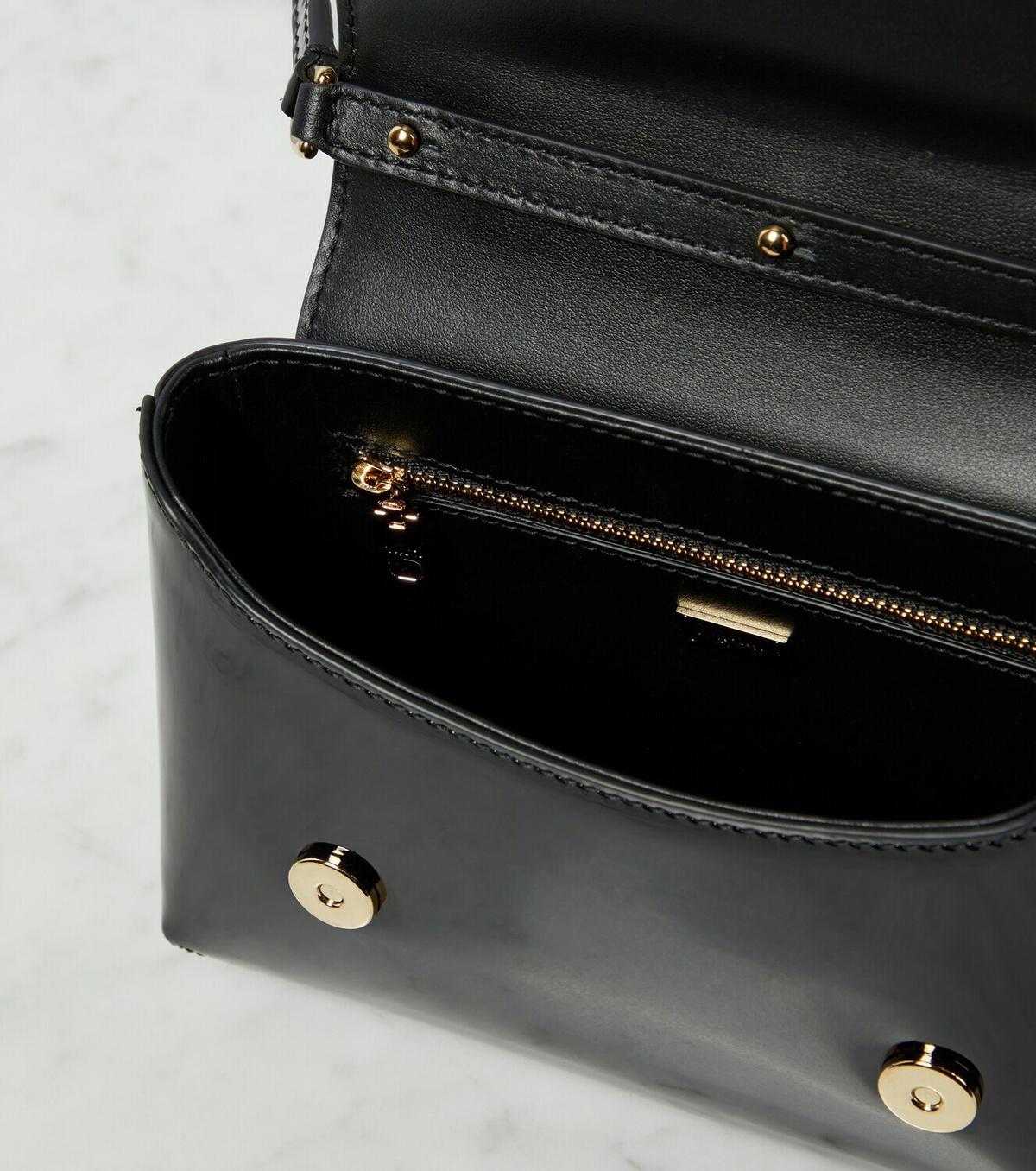 Dolce&Gabbana DG Logo Small patent leather tote bag