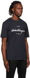 Salvatore Ferragamo Navy 1927 Logo T-Shirt