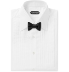 TOM FORD - Slim-Fit Bib-Front Cotton-Poplin Tuxedo Shirt - White
