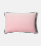 Les-Ottomans Embroidered cotton velvet cushion
