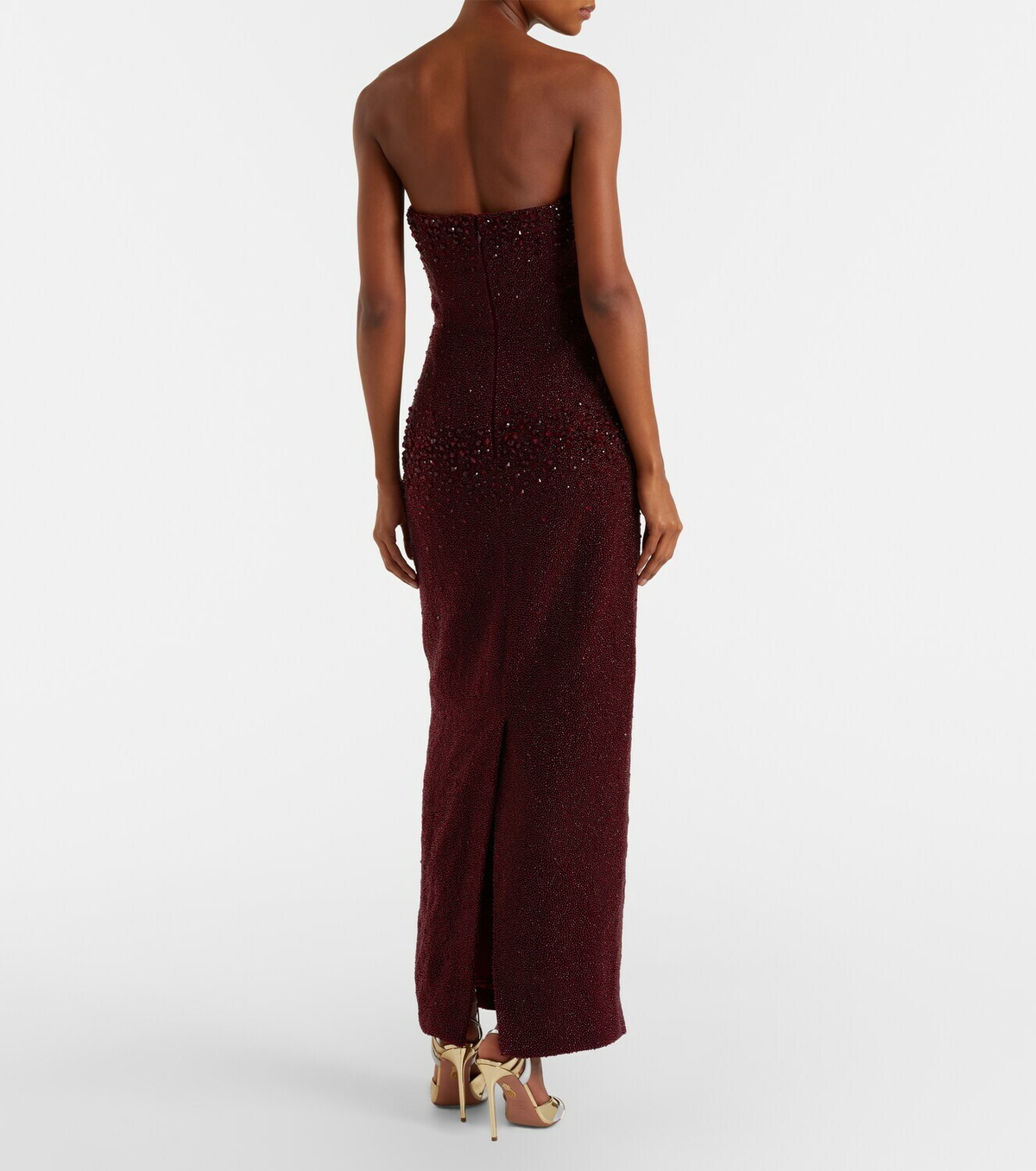 Clio Peppiatt Tina embellished strapless gown