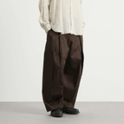 Sage Nation Men's Box Pleat Trouser in Brown