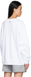 More Joy White Cotton 'Sex' Sweatshirt