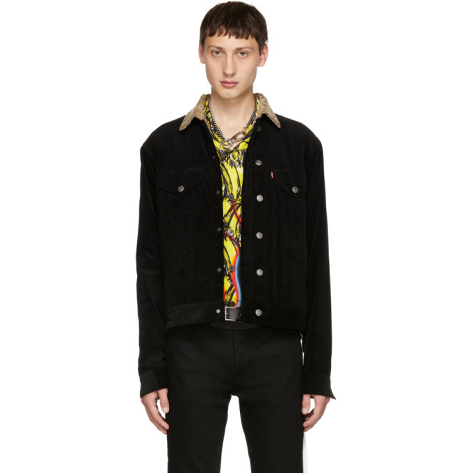 Christian Dada Black Narrow Wale Rotatory Jacket Christian Dada