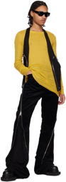 Rick Owens Yellow Crewneck Long Sleeve T-Shirt