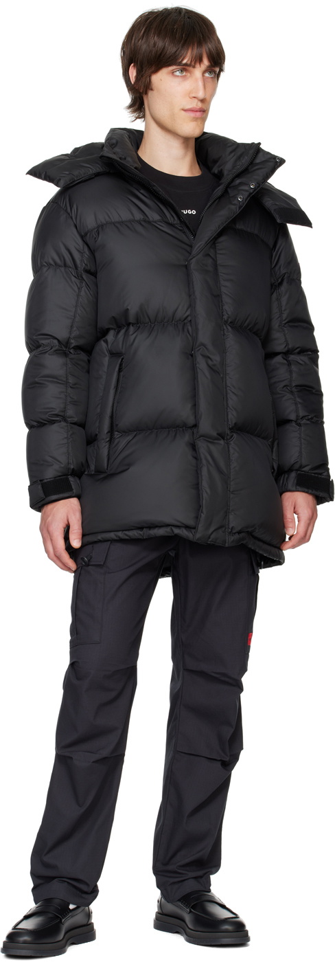 Hugo Black Water-Repellent Down Jacket