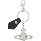 Vivienne Westwood Silver Hammered Orb Keychain