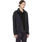 Paul Smith Navy Loro Piana Zip Front Jacket