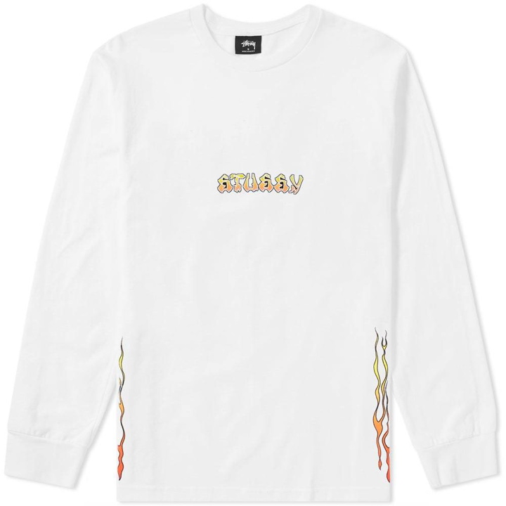 Photo: Stussy Long Sleeve High Power Sound Tee White