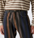 Versace Striped straight jeans