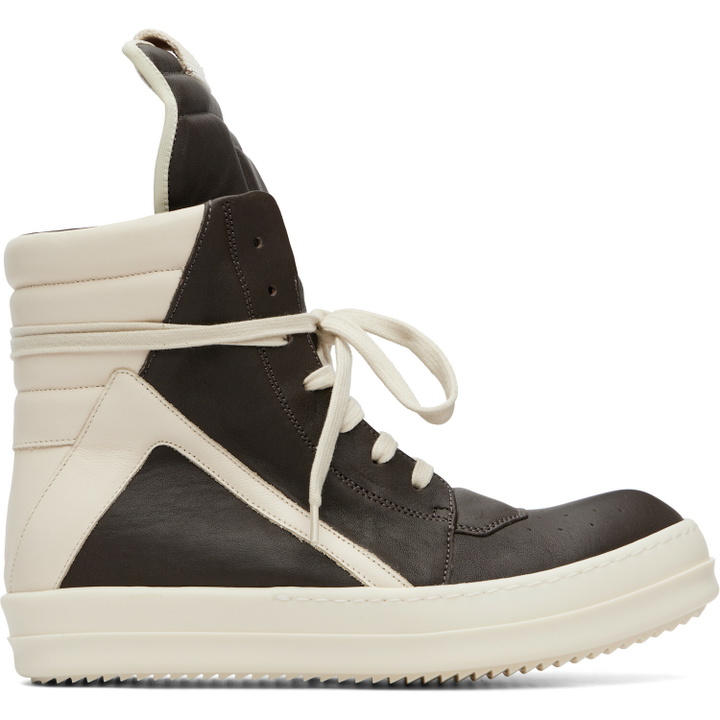Photo: Rick Owens Gray Tower Jumbolaced Geobasket Sneakers