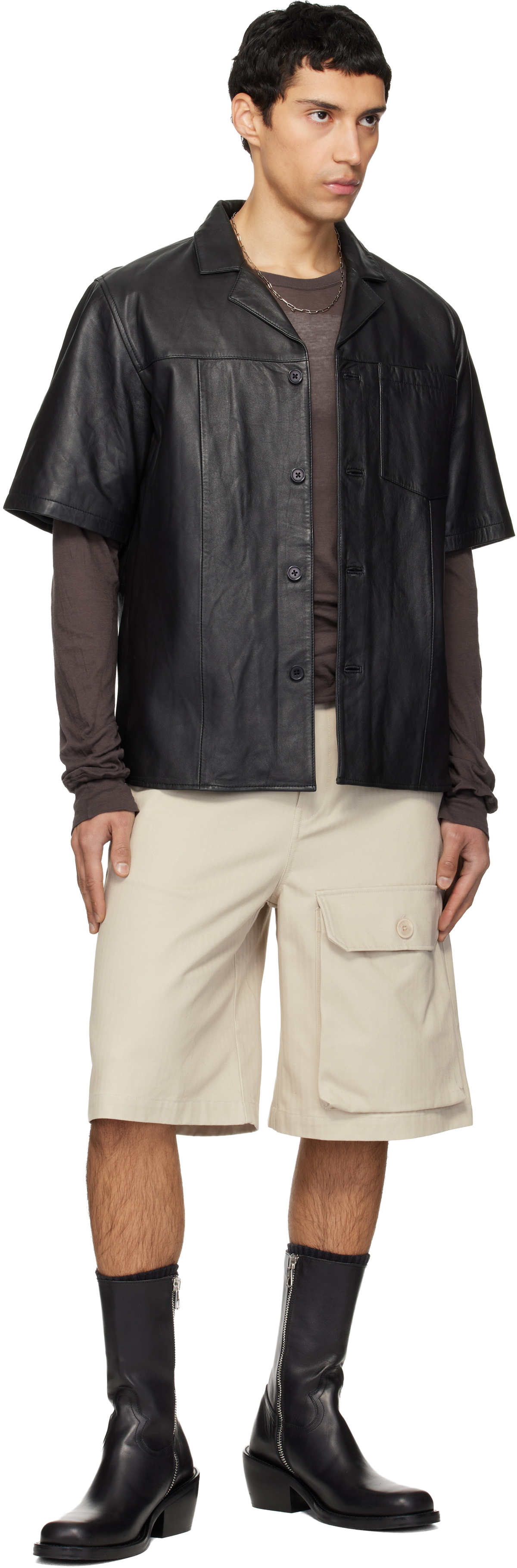 Deadwood Black Bahama Leather Shirt