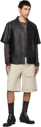Deadwood Black Bahama Leather Shirt
