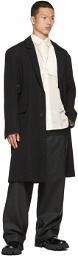 AMBUSH Black Single-Breasted Belted Coat