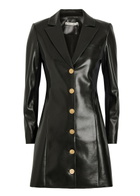 Alice + Olivia Michelle Faux Leather Mini Blazer Dress Black