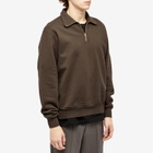 Lady White Co. Men's Quarter Zip Sweat in Black Mushroom