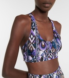 Pucci - Printed racerback sports bra