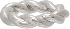 Bottega Veneta Silver Twist Ring