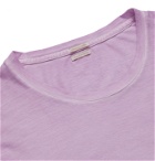 Massimo Alba - Watercolour-Dyed Cotton-Jersey T-Shirt - Purple