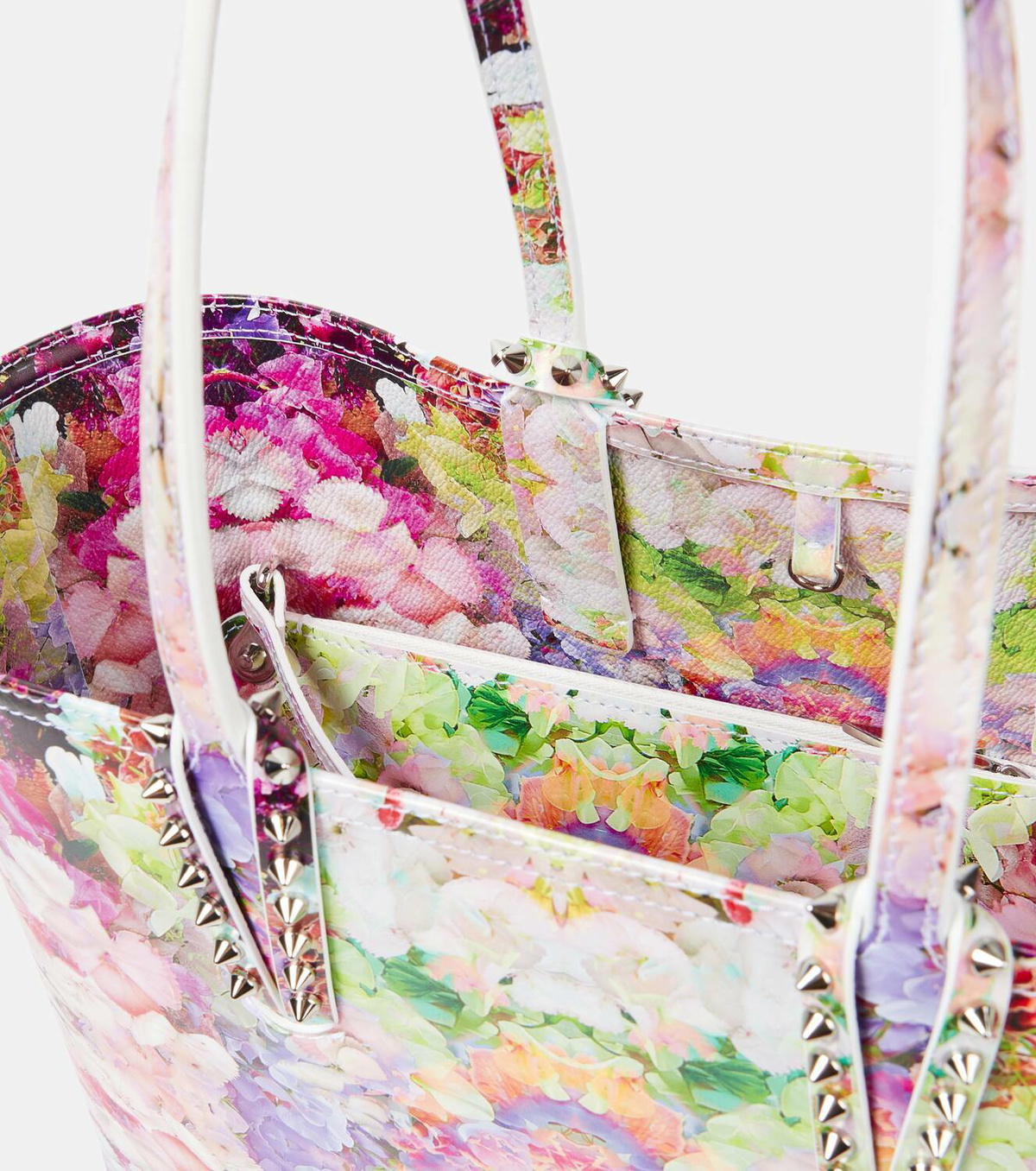 【Christian Louboutin】 Cabata Small floral leather tote bag Christian Louboutin Cabata Small Tote Bag in Flower-Print