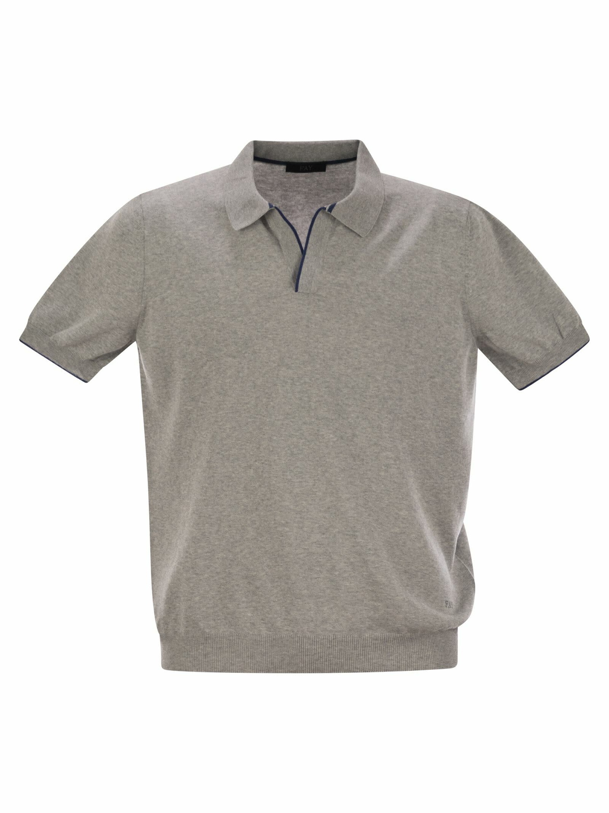 Tシャツ・カットソー Fay SS25 Cotton buttonless polo shirt (NMMC1501740VHY 00V7) Polo Shirt in Cotton OFF WHITE Man NMMC1501740VHY480017 | Fay