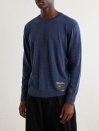 Maison Margiela - Wool-Blend Mended Sweater - Blue
