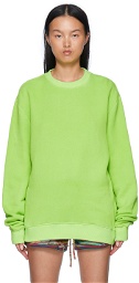 The Elder Statesman Green Overdye Sweatshirt