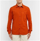 Mr P. - Garment-Dyed Cotton-Poplin Shirt - Men - Orange