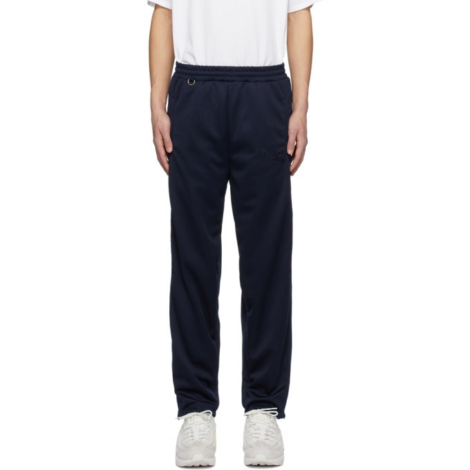 Photo: Doublet Navy Chaos Embroidery Track Pants