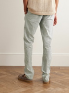 Hartford - Tanker Slim-Fit Straight-Leg Striped Cotton Drawstring Trousers - Gray