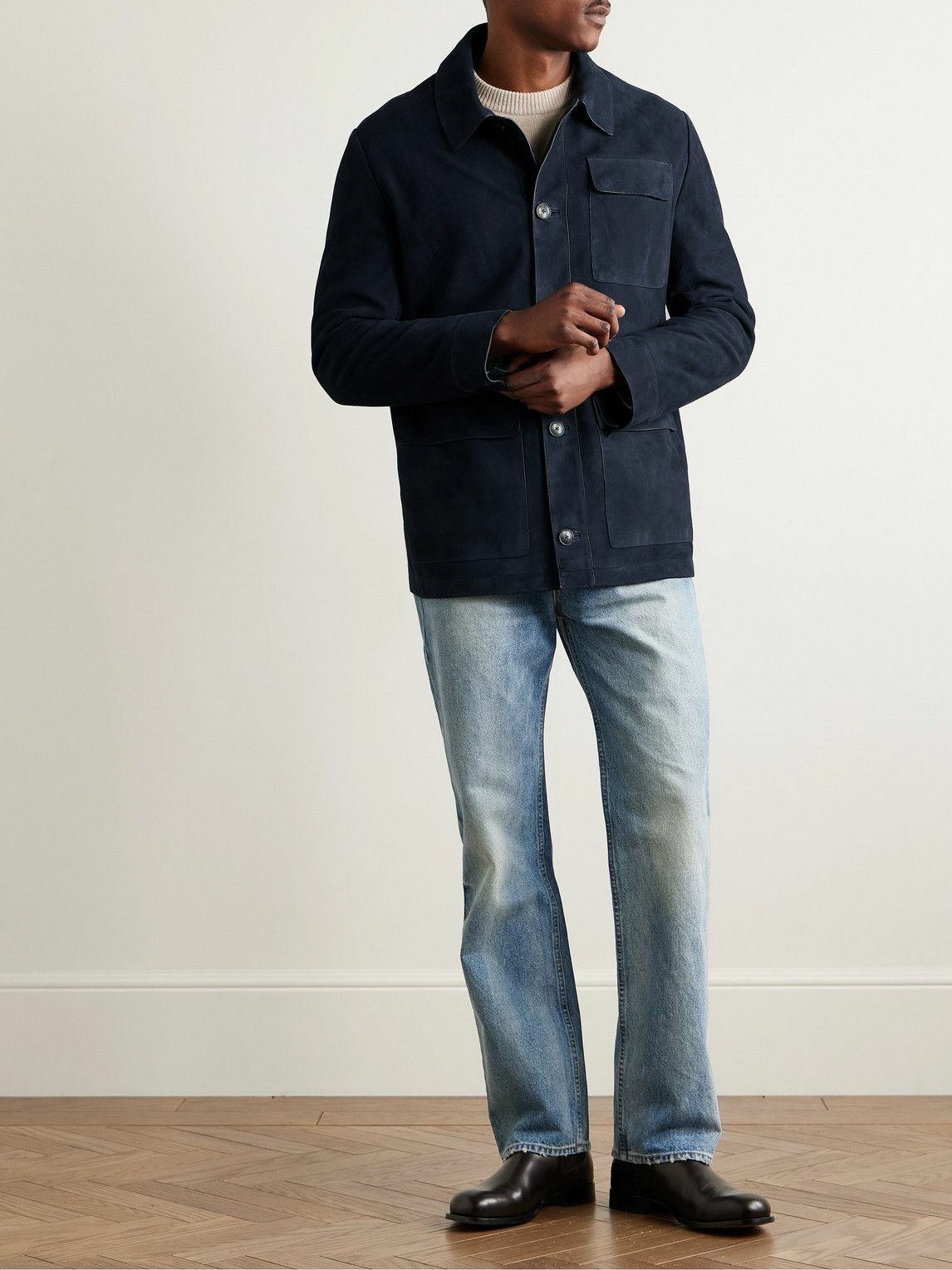 Yves Salomon - Suede Shirt Jacket - Blue