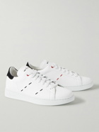 Kiton - Suede-Trimmed Leather Sneakers - White