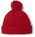 Connolly - Goodwood Ribbed Cashmere Beanie - Red
