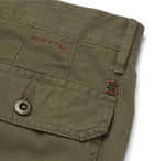 Incotex - Slim-Fit Herringbone Cotton and Modal-Blend Trousers - Men - Green