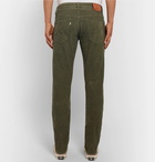 Incotex - Slim-Fit Stretch-Cotton Corduroy Trousers - Men - Green