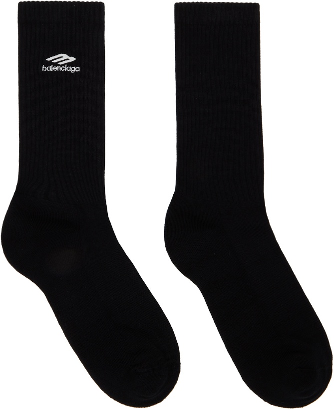 Photo: Balenciaga Black 3B Sports Icon Socks