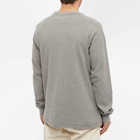 Norse Projects Men's Aske Tab Series Waffle Crew Sweat in Grey Melange