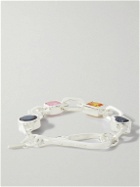 Hatton Labs - La Croisette XL Sterling Silver Cubic Zirconia Bracelet - Multi