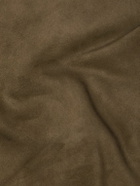 Valstar - Cudden Shearling-Trimmed Suede Down Aviator Jacket - Green