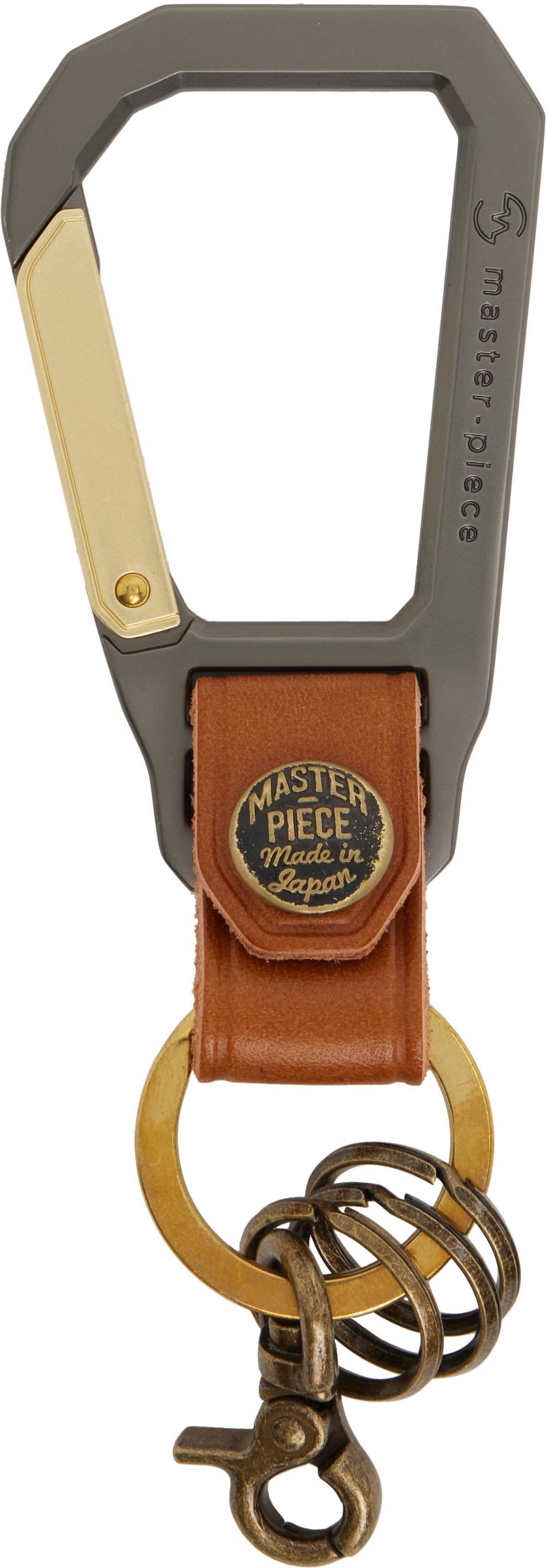 master-piece Tan Carabiner Keychain