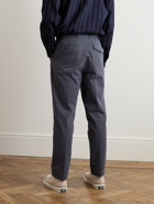Officine Générale - Straight-Leg Belted Cotton-Twill Trousers - Black