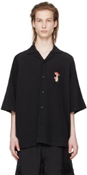 Jil Sander Black Embroidered Shirt