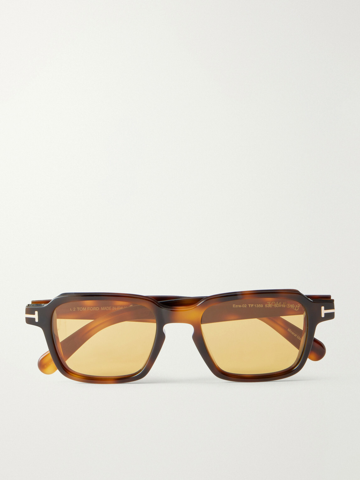 TOM FORD - Ezra-02 Square-Frame Tortoiseshell Acetate Sunglasses