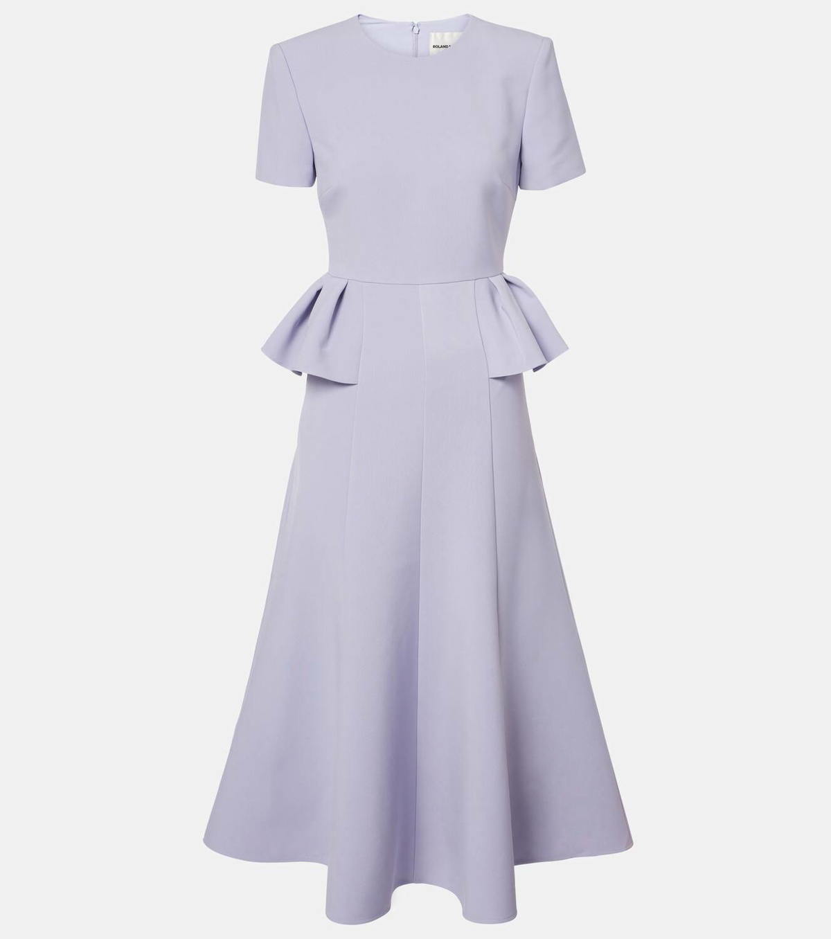strapless open back dress Purple Dress with Peplum Top – DithiStudio