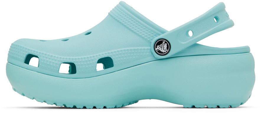 Blue platform best sale crocs