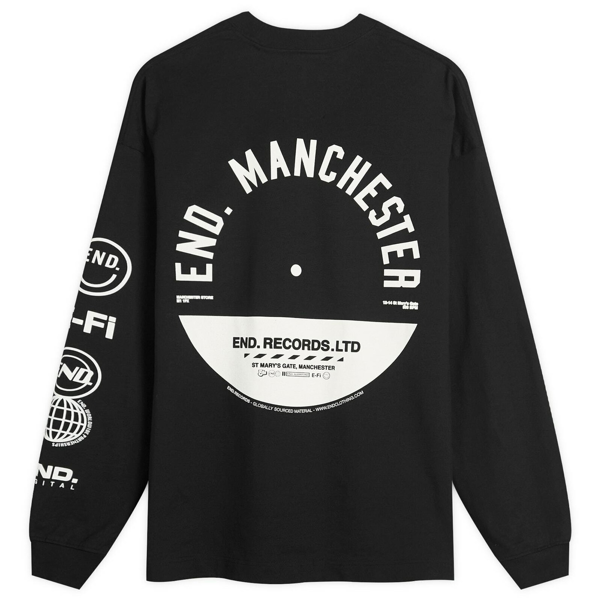 END. City Series 2.0 Manchester Long Sleeve T-Shirt in Black